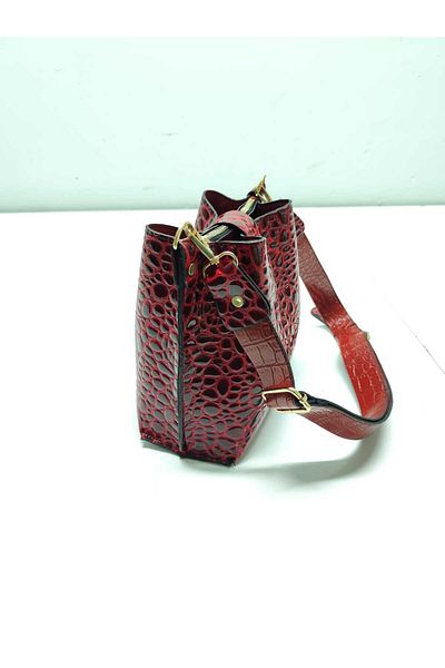 DEMBAGS Red Iroko Quality Women's Arm and Shoulder Bag