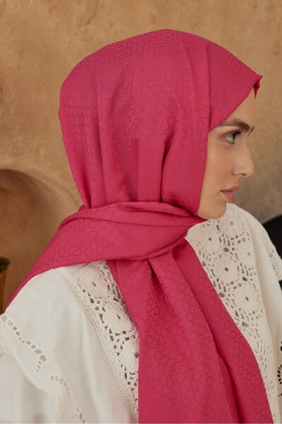 Modakaşmir Σάλι με μοτίβο σταγόνας σειράς Silky Jacquard