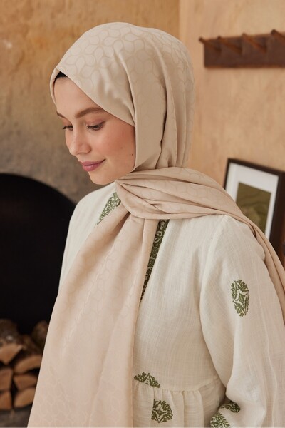 Modakaşmir İpeksi Jakar Serisi Peanut Desen Şal