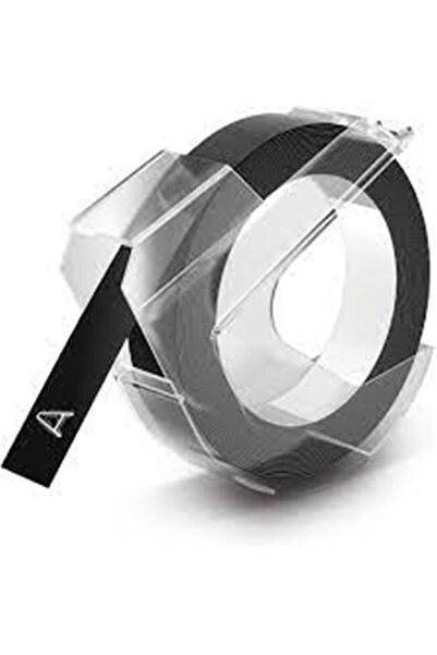 Dymo S0898130 Embossed Strip, 9 Mmx3 M, Black 520109