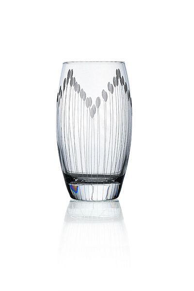 DECOCIA Pudgy 6 Pieces Large Size Water and Soft Drink Glasses 500cc Vega Patterned