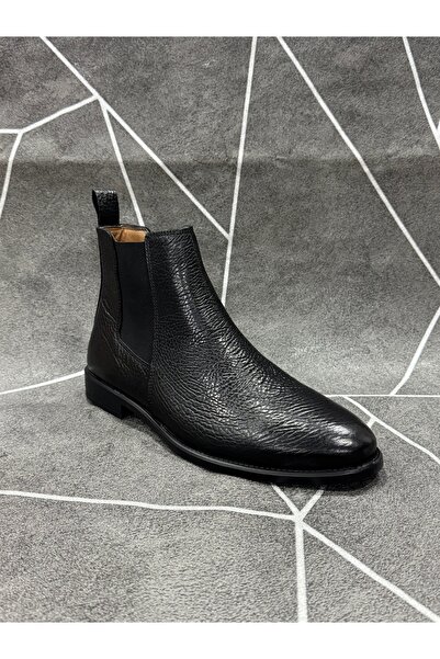 NYZ Siyah Erkek Hakiki Mexico Derisi Klasik Chelsea Bot