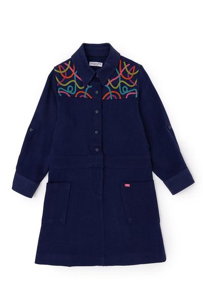 U.S. Polo Assn. Girl's Navy Blue Woven Dress Tekspor 167111 .5