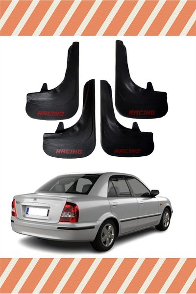 FİXFLEX Mazda 323 Familia Racing Written 4-Piece Dust Cover Mudguard Mudflap
