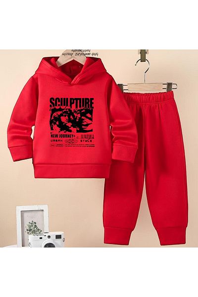 BENROMA Unisex Kids Tracksuit Set - Face Printed, Oversize Fit