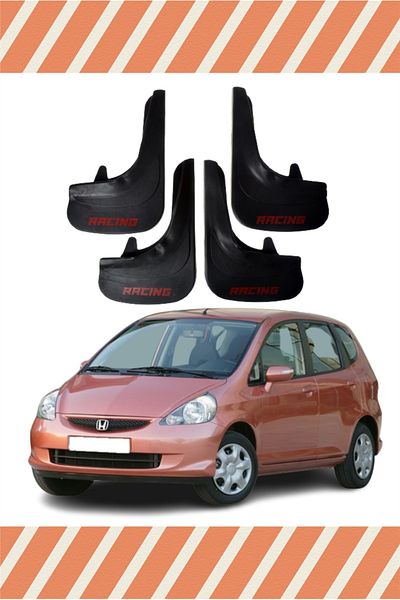FİXFLEX Honda Jazz 2002-2008 Racing Written 4-Piece Gaiter Cover Fender Mudflap