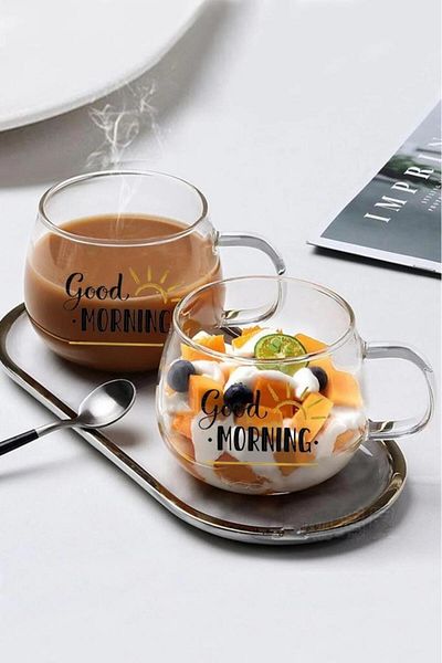 Perotti Costa Morning 400 ml 2-Piece Glass Cup - 15513