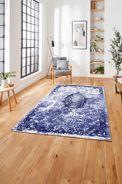 Napoli Home Baskılı Klasik Dekoratif Model Yıkanabilir Kaymaz Taban Yolluk Mu...