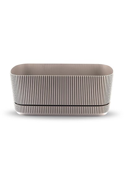 ToXA Pera Uzun Saksı No1 1,5 Litre Latte Bej 23cm Plastik Kaktüs Sukulent Çiç...