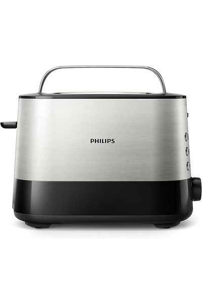 Philips New Viva Metal Toaster Hd2637/91, Wider 2 Slot Toaster (33CM), 1000w