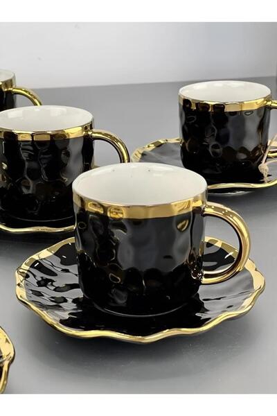 AROW Black Porcelain Coffee Set - Tr-2944