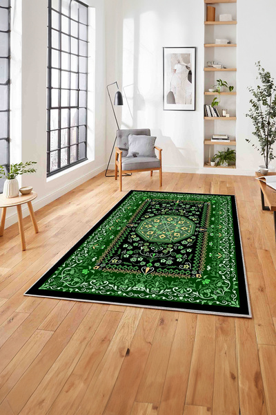 Napoli Home Baskılı Klasik Afgan Desenli Yıkanabilir Kaymaz Taban Yolluk Mutf...