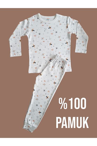 Çamaşır Bahçesi Set de pijamale pentru copii cu maneci lungi