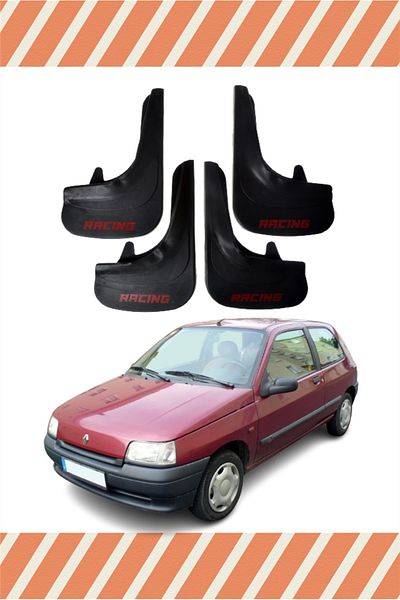 FİXFLEX Renault Clio 1 Racing Written 4-Piece Dust Cover Fender Mud Flap