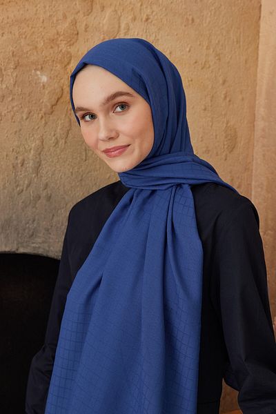 Modakaşmir شال بنمط صندوقي من سلسلة جاكار ناعمة