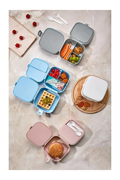 Heredot Mithra Life 4 Compartment Plastic Lunch Box with Fork and Spoon Mit1095