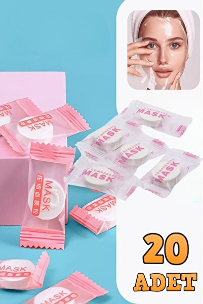 xolo Sıkıştırılmış Yüz Maskesi Dıy Kağıt Maske Tabletleri 20 Adet