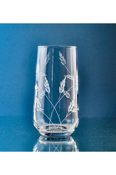 DECOCIA Kazaan 6 Pieces Large Size Water and Soft Drink Glasses 470cc with Shoot Pattern