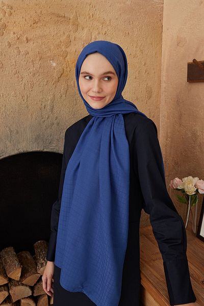 Modakaşmir شال بنمط صندوقي من سلسلة جاكار ناعمة