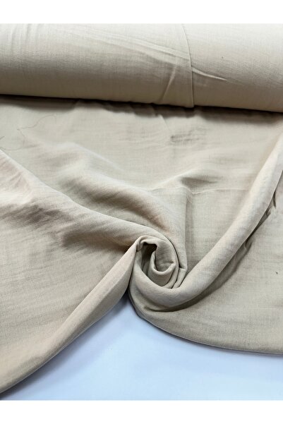 Şanlı Kumaş %100 Pamuklu Bej Müslin kumaş çift kat En:150cm