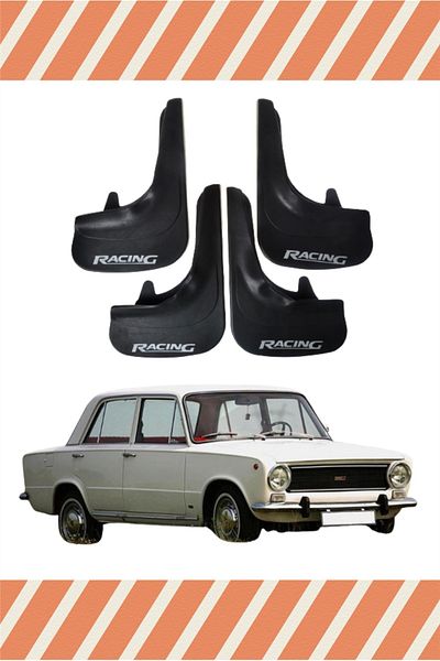FİXFLEX Fiat Hacı Murat Racing Written 4-Piece Gaiter Mudguard Mud Flap