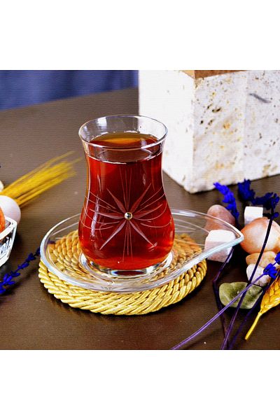 DECOCIA Nevasia 6-Person Tea Set - 170Cc Mira Pattern, 12 Pieces