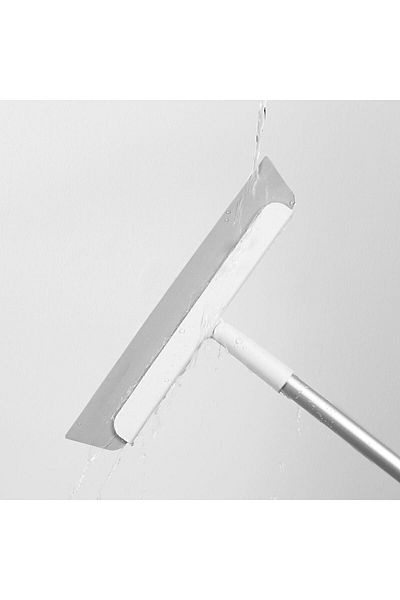 IKEA PEPPRIG ممسحة أرضية، رمادي-أبيض، 116 سم