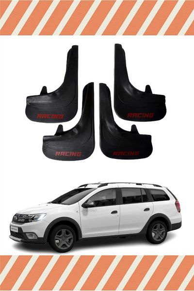 FİXFLEX Dacia Logan Mcv All Cases Racing Written 4-Piece Dust Cover Fender Mud Flap