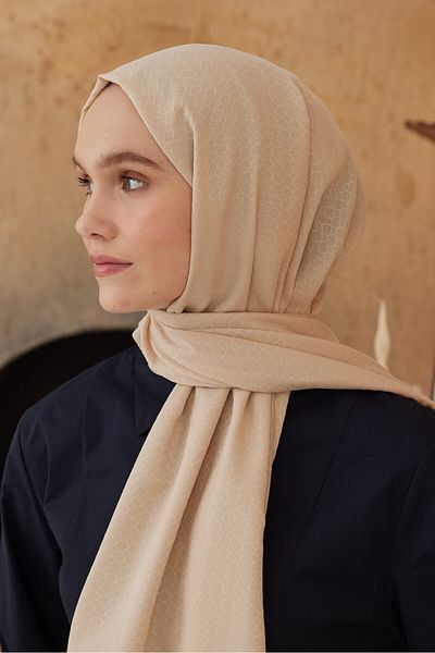 Modakaşmir Soft Jacquard Series Ring Pattern Shawl