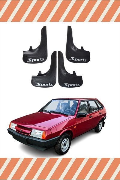 FİXFLEX Lada Samara All Safes Sports Written 4-Piece Dust Cover Mudguard Mudflap