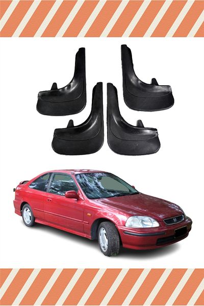 Sisashop Honda Civic 1995-2001 4-Piece Dust Cover Fender Mud Flap