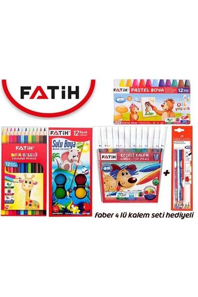 Fatih Student 4-Piece Painting Set (PEN SET WITH GIFT) B.s