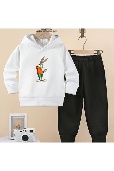 BENROMA Set de trening pentru copii unisex - imprimat cu iepure, mucegai supradimensionat