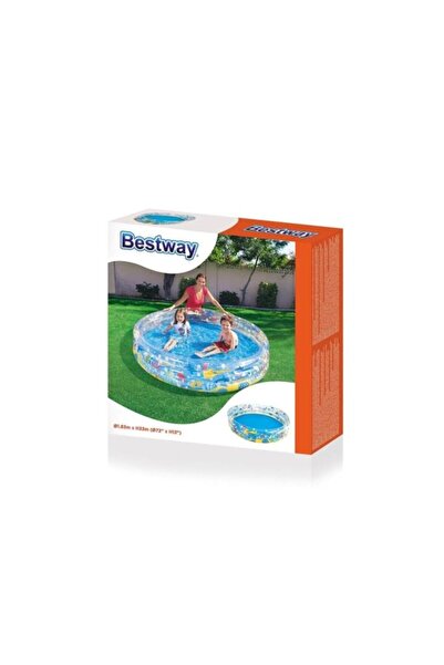 BESTWAY Büyük Boy Şişme Havuz- Bahçe,teras Aile Ve Çocuk Havuzu (183x183x33 cm)-51005