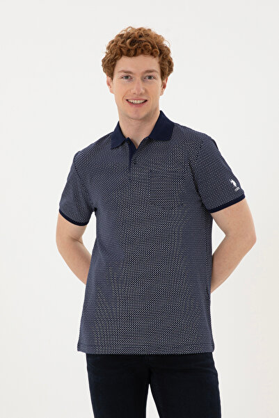 U.S. Polo Assn. Men's Regular Fit Polo Neck Navy Blue T-Shirt 50281944-Vr033