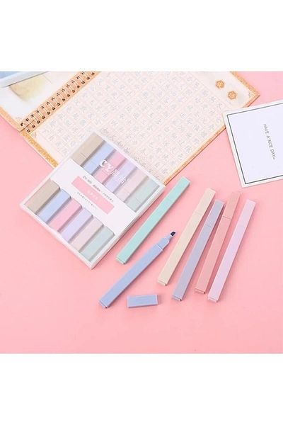 BEYZANA 6-Piece Ultra Soft Pastel Highlighter Set