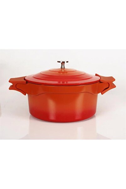 AROW Pink More 7 Piece Cast Iron Pot Set Orange Pm-0069