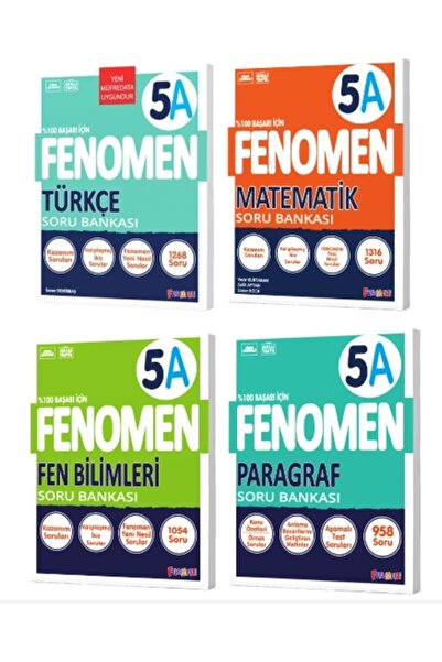 Fenomen Yayıncılık FENOMEN YAYINLARI 5 Türkçe A + Matematik A  + Fen Bilimler...
