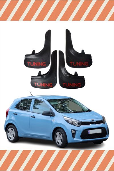 kumer Kia Picanto Tunıng Written 4-Piece Dust Cover Fender Mudflap