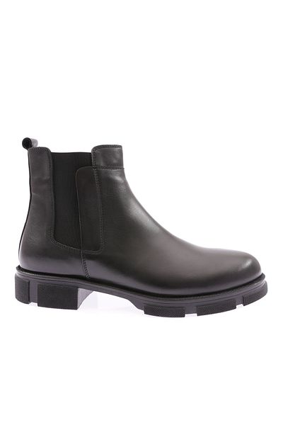 DGN Genuine Leather Black Men's Chelsea Boots - Analin 311223210