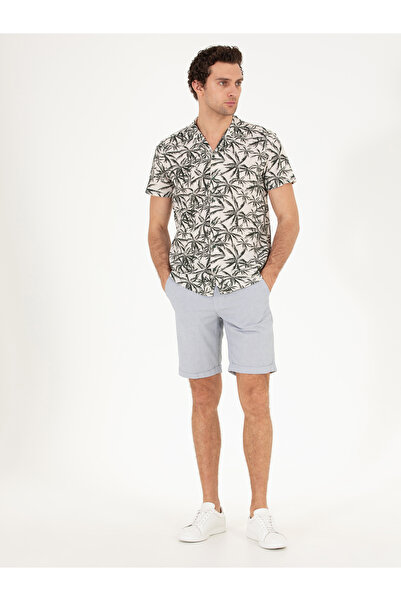 Cacharel Light Blue Regular Fit Woven Shorts 50266271-Vr003