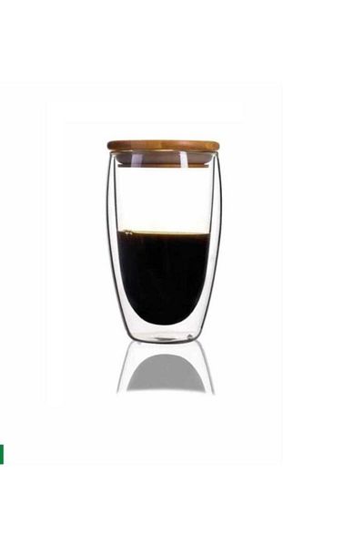 Perotti Double Walled Bamboo Cup Mug with Lid 450 ml 12463