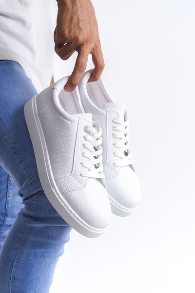 Zerenyus Ανδρικό Casual Sneaker - Slw165 Elite, Lace-Up και Λευκό