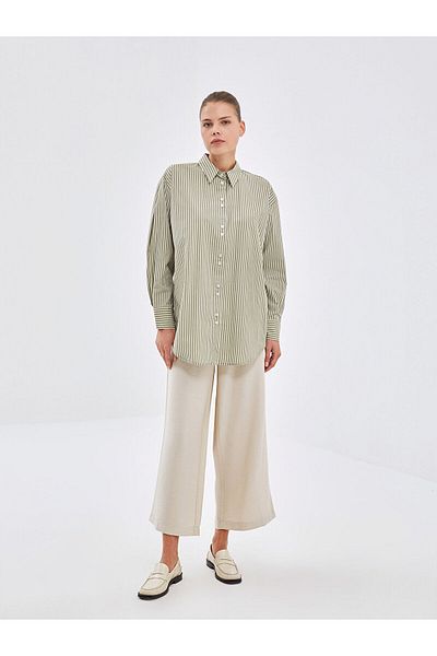 LC Waikiki Lcwk Striped Poplin Women's Shirt