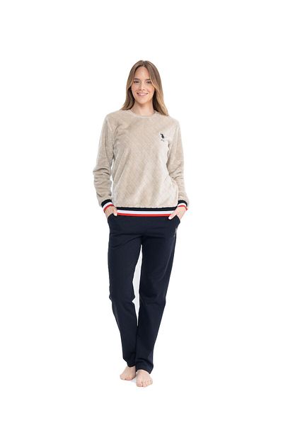 U.S. Polo Assn. Πόλο Ασν. Γυναικείο Σετ Πιτζάμες με μακρυμάνικο στρογγυλό λαιμό S25079
