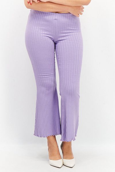 Don't Call Me Jennyfer Women Regular Fit Textured Palazzo Pants, Purple