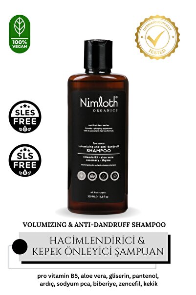Vegan Men Serıes Saç Dökülmesine Karşı Kepek Önleyici Ve Hacimlendirici Tuzsuz Şampuan 350 Ml.