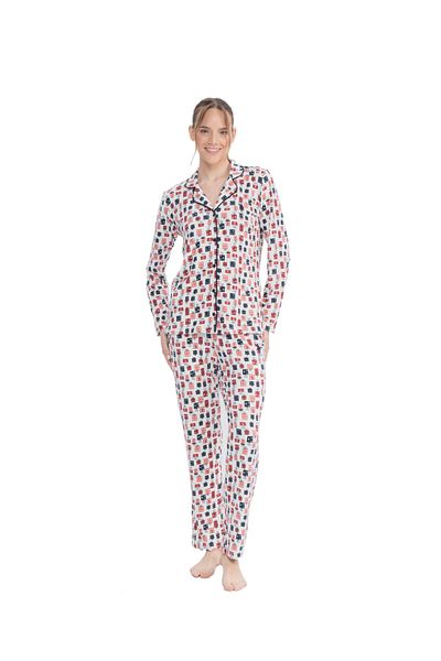 U.S. Polo Assn. Us Polo Assn. Women's Long Sleeve Padded Buttoned Pajamas Set S25111