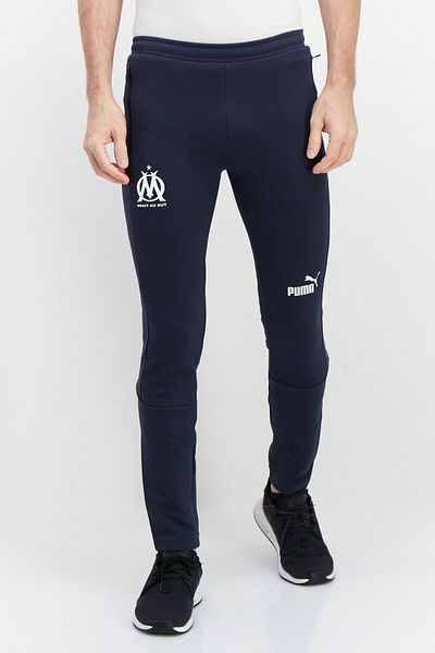 Puma Men Slim Fit Brand Logo Training Track Pants, Navy