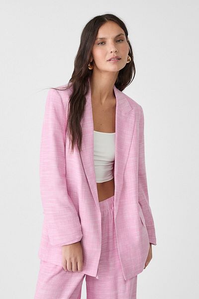 Stradivarius blazer pink hotsell